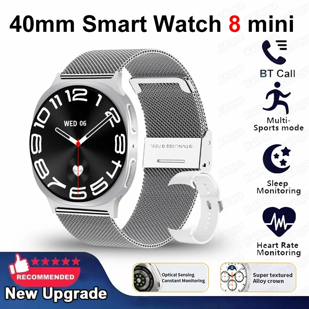 2026 New Watches 8 Mini GPS Track Smart Watch For Men Women Health Sport AMOLED Heart Rate Bluetooth Call Waterproof Smartwatch