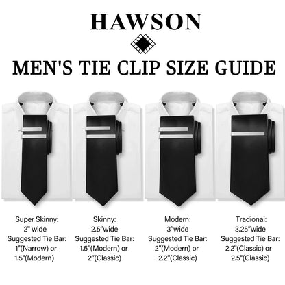 HAWSON Goldren Tie Clip For Men 2/2.2/2.5 inch Classic Copper Tie Bar Business Collar Pin Skiny Necktie Tie Pin Clip for Working