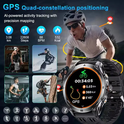 T-Rex 3 ULtra Military Grade 1000mAh Battery Smart Watch 10ATM Waterproof GPS call AMOLED HD Men 100+Sports 2025 New Smart watch