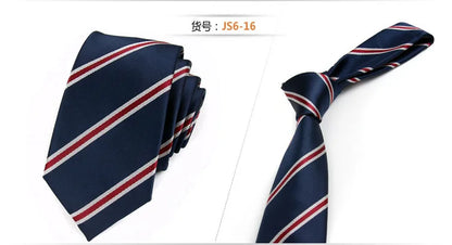 Fashion Ties for Men Accessories 6cm Fashion Business Wedding Classic Silk Tie Blue Black Red Men&