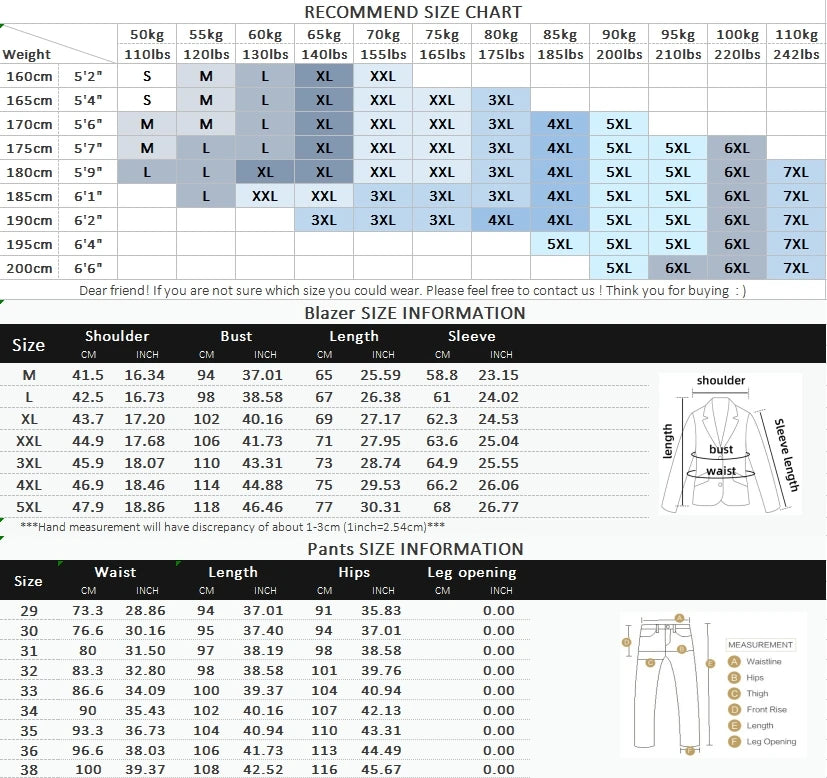 Suits  (blazer+ Vest + Pants) Men Fashion Business Casual Hosts Slim-fit Gentleman Wedding Work  Mens Suits 3 Piece M-5XL