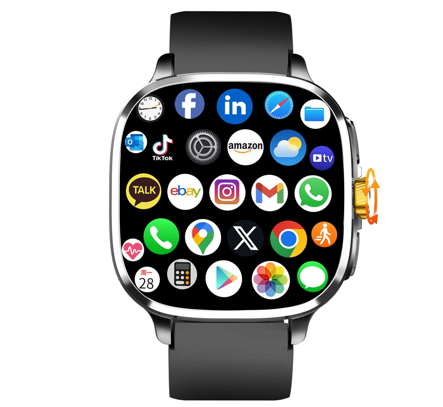 Android 13.0 Smartwatch 5G Full Netcom Smart Watch With 190° Rotary Camera GPS Position WIFI NFC 2100mAH Battery 2.4inch Amoled