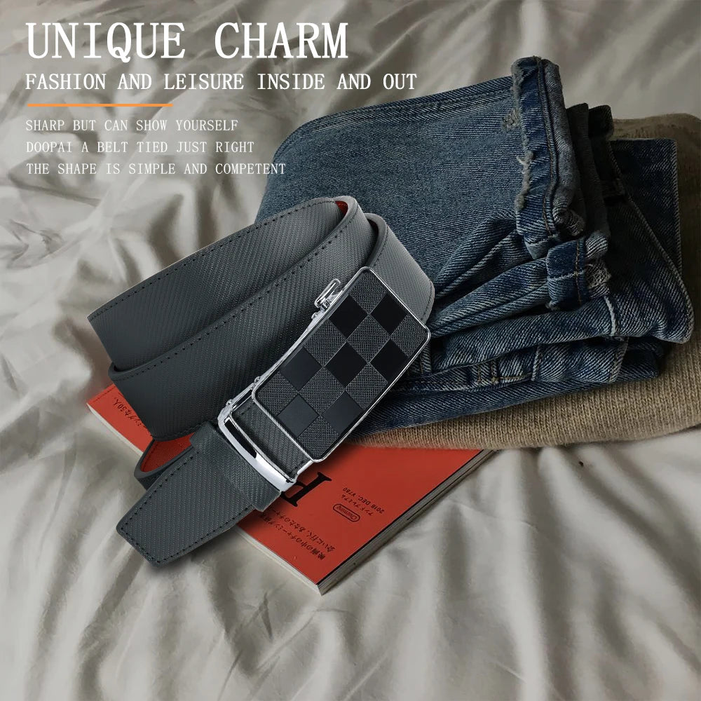 Mens Belts Metal Automatic Buckle Famous Brand Belt Men Quality Genuine Luxury Leather Belt for Men Famous 115 125 150 135cm