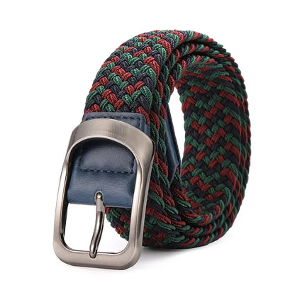 Elastic Stretch Woven Braided Canvas Belt Golf Belt for Women Men Pants Jeans