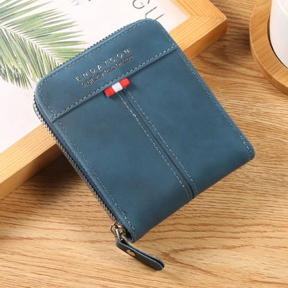 Business Bank Credit Card Holder Luxury Men Wallets Short Coin Purse Zipper Money Bag Cardholder Case Small Card Holders for Men