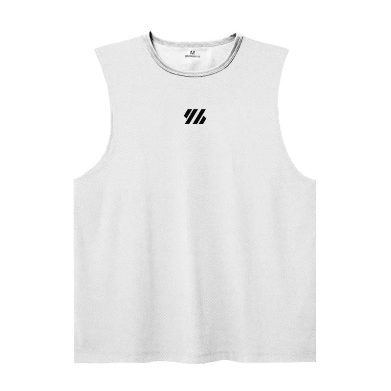2025 Summer Gym Vest High Quality Mesh Shirt Sleeveless T-shirts Men Tank Tops Basketball Running Fitness Sports Vest Men