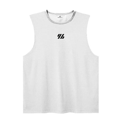 2025 Summer Gym Vest High Quality Mesh Shirt Sleeveless T-shirts Men Tank Tops Basketball Running Fitness Sports Vest Men