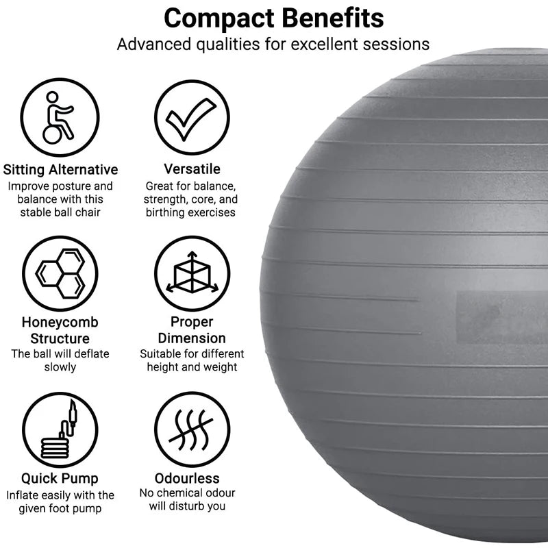 65/75/85cm Balance Ball Yoga &amp; Pilates Accessories Home Fitness Equipment Pregnant Women Rehabilitation Exercise Yoga Ball Gym