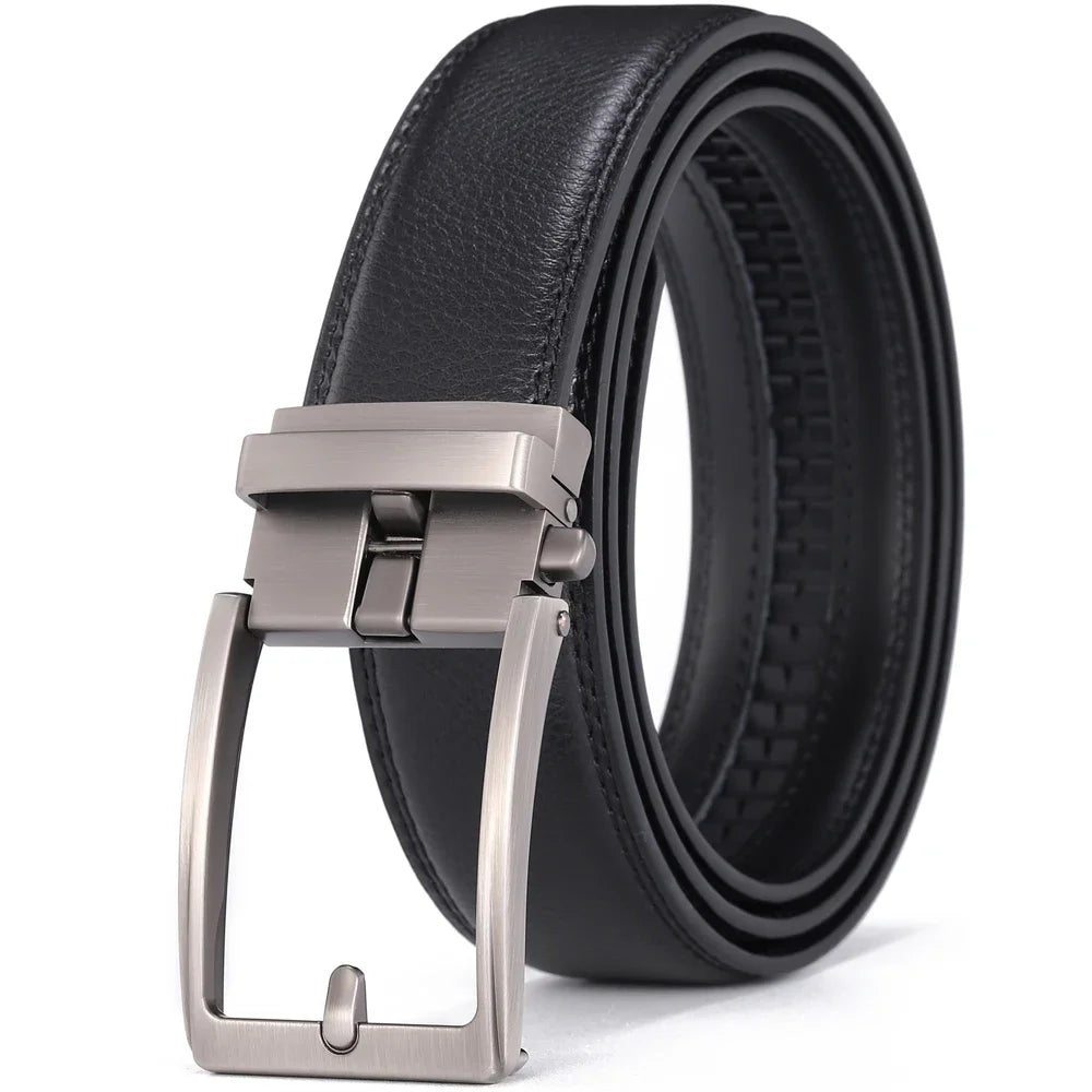 Unisex Click Belts for Men Luxury Brand Designer Fashion Automatic Buckle Genuine Leather Men&