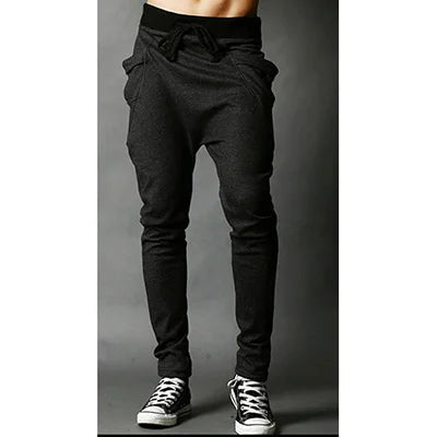 Men Joggers  2024 Big Pocket Hip Hop Trousers Men&