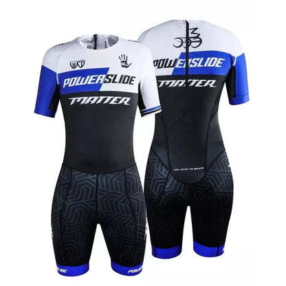 Powerslide Inline Racing Skin Suit 2023 Team Custom Racing Speed Inline Roller Skate Triathlon Sets Ciclismo Schaatsen Jumpsuit