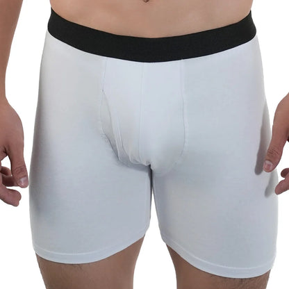 Mens Long Boxer Briefs Youth Sports Underwear Cotton Underpants Breathable Stretch Panties Plus Size Boxers Shorts Mens Gifts