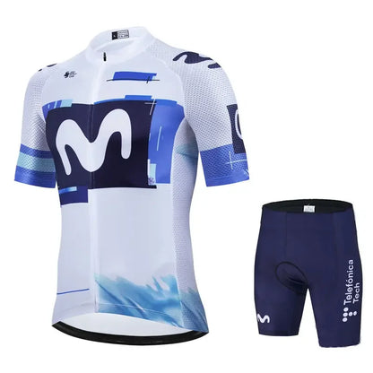 Movistar Pro Team Summer Cycling Jersey Suit Men&