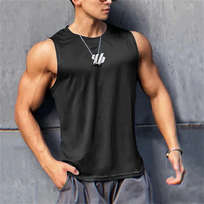 2025 Summer Gym Vest High Quality Mesh Shirt Sleeveless T-shirts Men Tank Tops Basketball Running Fitness Sports Vest Men