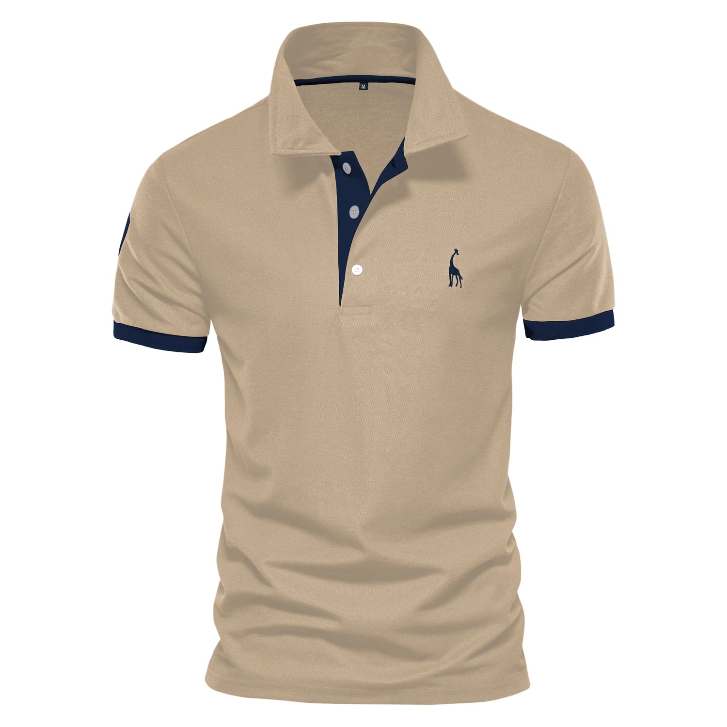 Dropshipping Polo Giraffe Shirt Men Quality Embroidery Summer Short Sleeve Polo Casual Business Social Mens Polos BR Size