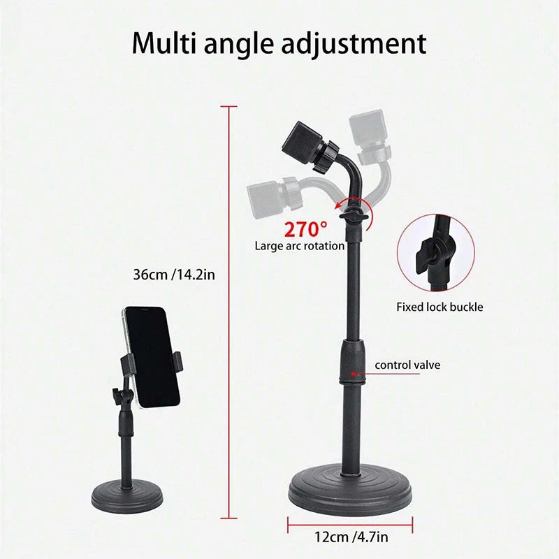 Rotatable and liftable Mobile Phone Bracket Live Broadcast Stand Adjustable Telescopic Portable Callphone Holder for Smart Phone