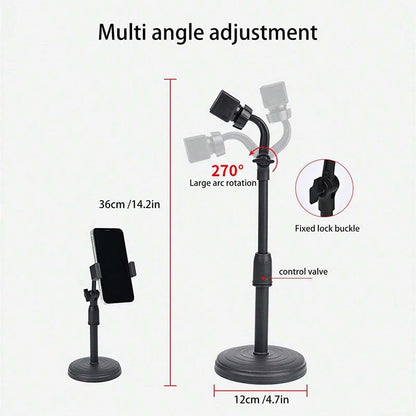 Rotatable and liftable Mobile Phone Bracket Live Broadcast Stand Adjustable Telescopic Portable Callphone Holder for Smart Phone