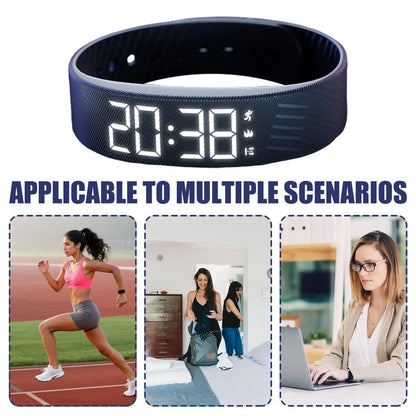 Alarm Watch Digital Watch with Vibrating Alarm Anti-Snooze Adjustable Wristband Smartwatch for Kids Women Men Bedroom Sports