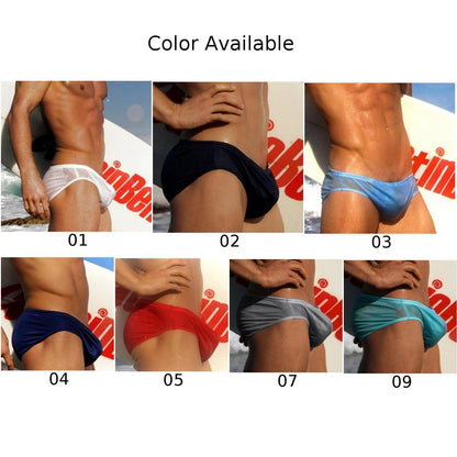 Men Summer Low-Waist Bikini Swimwear Thin Transparent Underwear Swimsuit Swim Pool Beach Surfing Water Sport Wear Man Soft Short