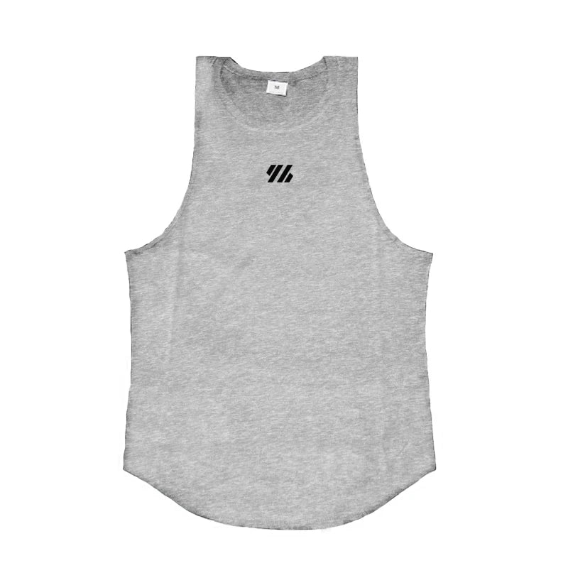 Mens Running Loose Vests Bodybuilding Muscle Tank Tops Gym Workout Fitness Sleeveless Shirts Summer Cotton Breathable Undershirt