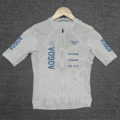AOGDA Lightweight Aero Cycling Clothing Men,Comfortable Racing Bike Jersey,Pro Team Slim Fit Short Sleeve Cycling Jersey