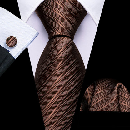 Barry.Wang Jacquard Brown &amp; Gold Men&