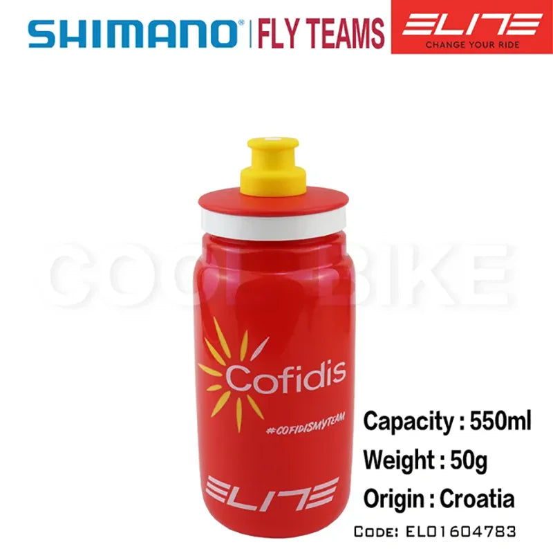 Elite FLY TEAMS COCO-COLA Cycling Water Bottle 550ML 750ML Road Mountain Bike Kettle