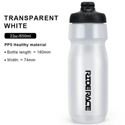 RIDERACE Sports Water Bottle 550ML 650ML PP5 Ultra-Light Outdoor Running Cycling Squeeze Mug Bicycle Kettle Portable Bike Cup