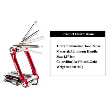 WEST BIKING 11 in 1 Bicycle Repair Tool Multifunction Bicycle Repair Set MTB Road Bike Repair Tools Kit Wrench Screwdriver