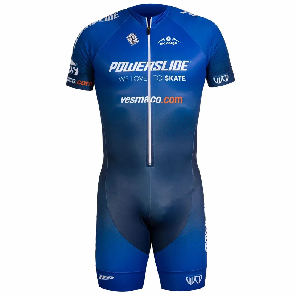 Powerslide Inline Racing Skin Suit 2023 Team Custom Racing Speed Inline Roller Skate Triathlon Sets Ciclismo Schaatsen Jumpsuit