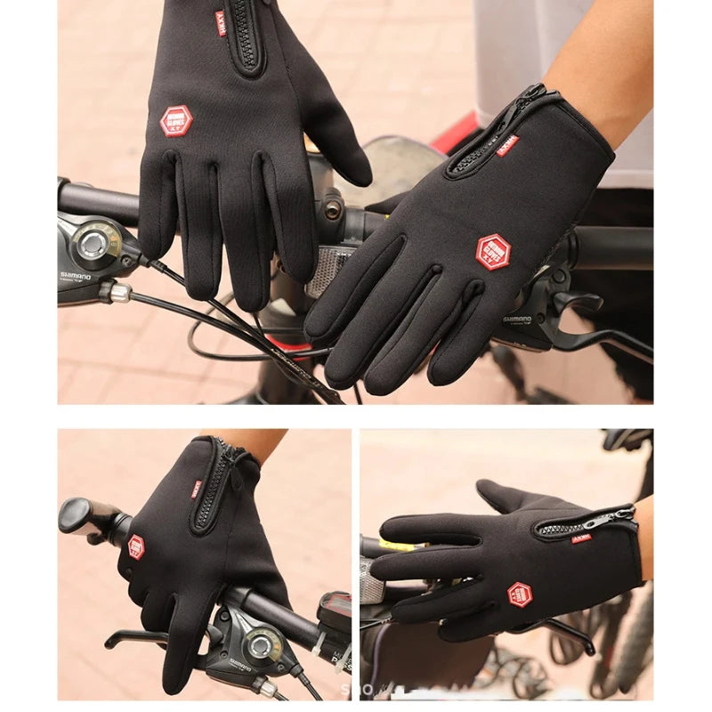 Cycling Gloves Driving Motorcycle Gloves Winter Warm Full Finger Gloves Touchscreen Windproof Non-Slip Cycling Outdoor supplies