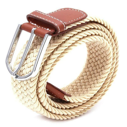 Men Belt Jeans Belts Adjustable Belt Men Outdoor Travel Waist Belt with Plastic Buckle for Pants Soft Nylon Sports Accessories