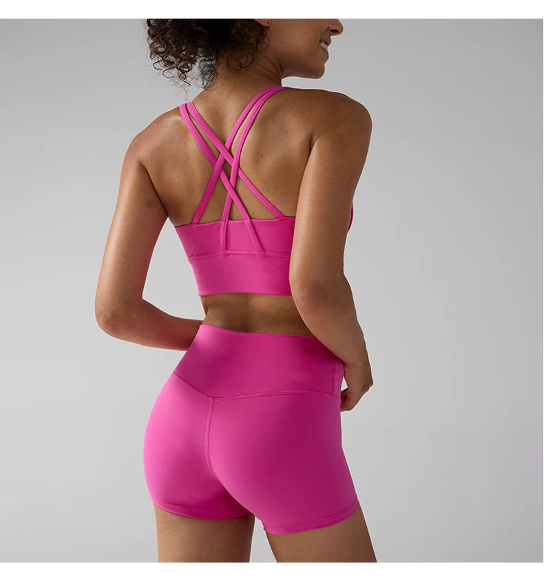 Workout Sportswear 2PCS Piece Female Women Active Wear Sports Tank Top Women Gym Workout Leggings Booty Bum Leggings