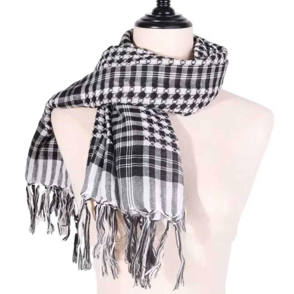 Arabic Scarf Large Arab Shemagh Headscarf with Tassel Costume Desert Scarf Head Neck Scarf for Men Women new Scarf &amp;Wrap