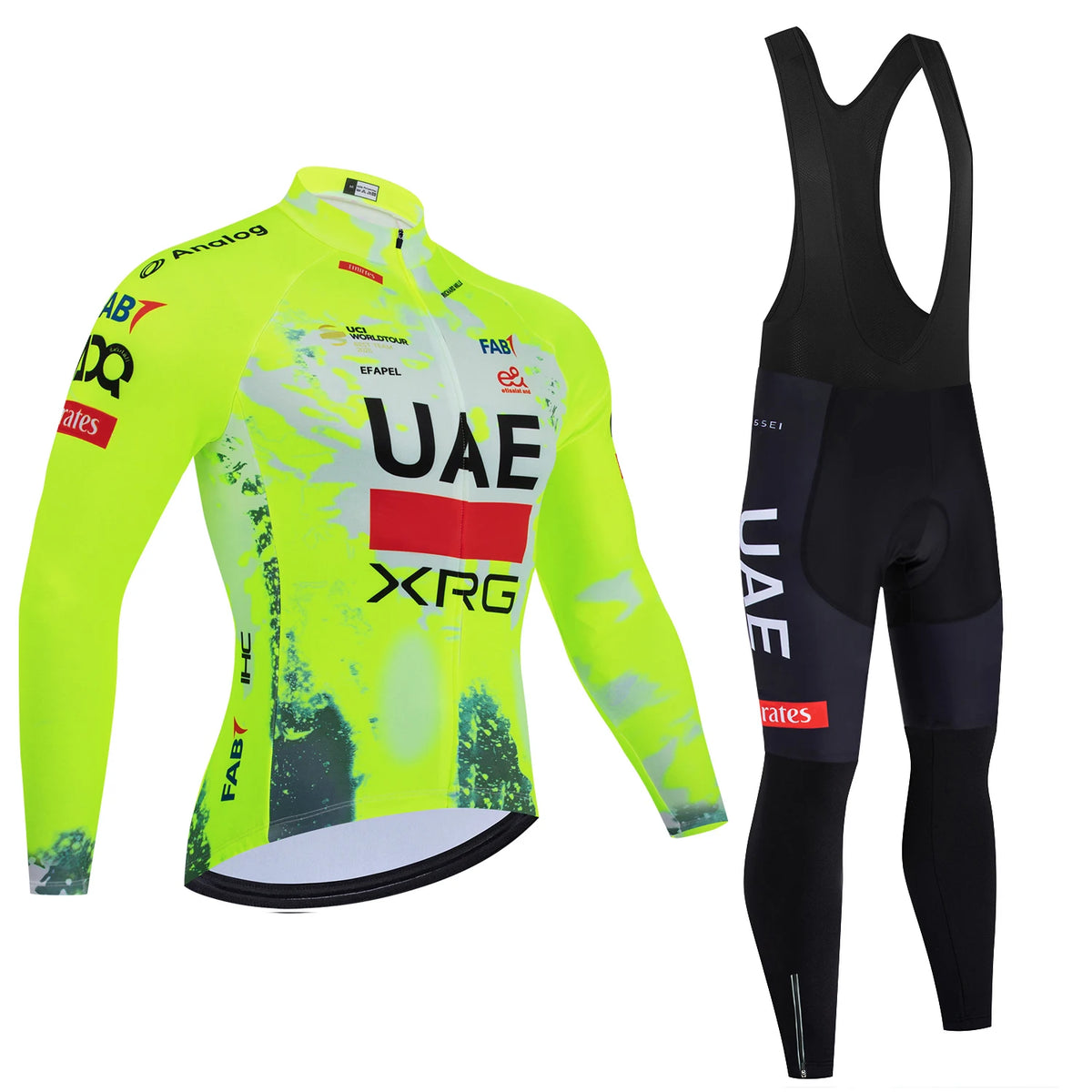 Winter 2027 ITALIA Cycling Jacket UAE Bike Jersey Pants Men Women Thermal Fleece Ropa Ciclismo Bicycle Maillot Pants Clothing