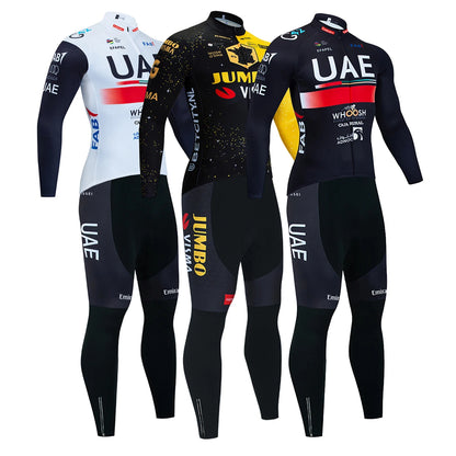 New UAE Cycling Jersey Bibs Pants Ropa Ciclismo 2027 Men Women Winter Thermal Fleece Bike Jacket Maillot Clothing