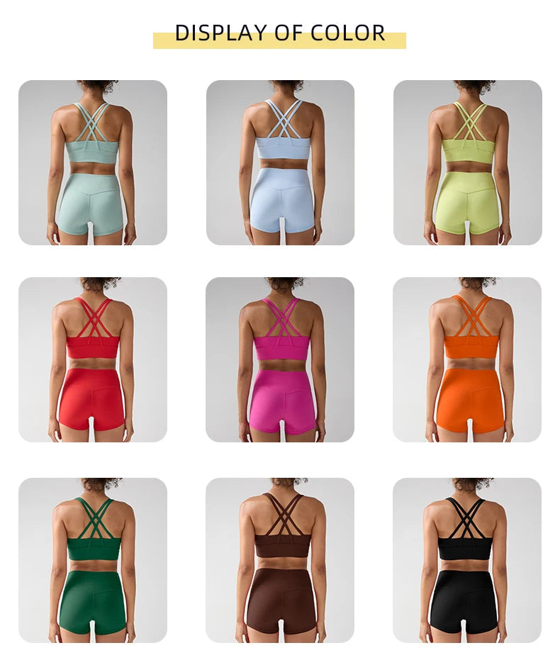 Workout Sportswear 2PCS Piece Female Women Active Wear Sports Tank Top Women Gym Workout Leggings Booty Bum Leggings