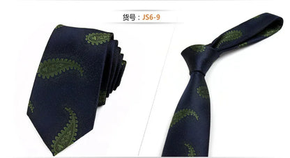 Fashion Ties for Men Accessories 6cm Fashion Business Wedding Classic Silk Tie Blue Black Red Men&