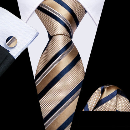 Barry.Wang Jacquard Brown &amp; Gold Men&