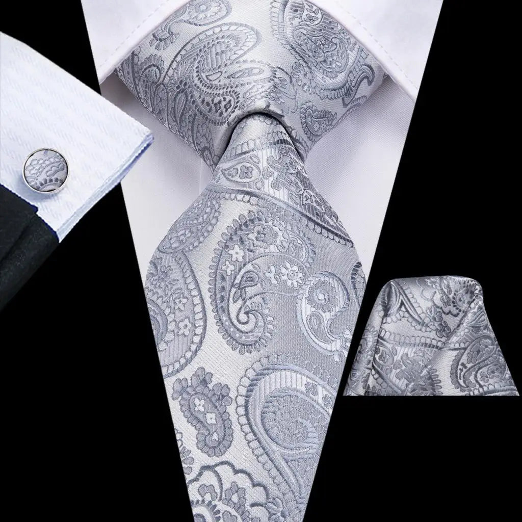 Hi-Tie Designer Burgundy Paisley 63inch Silk Mens Tie Extra Long Ties for Men Woven Classic 160cm Mens Necktie Pocket Square Set