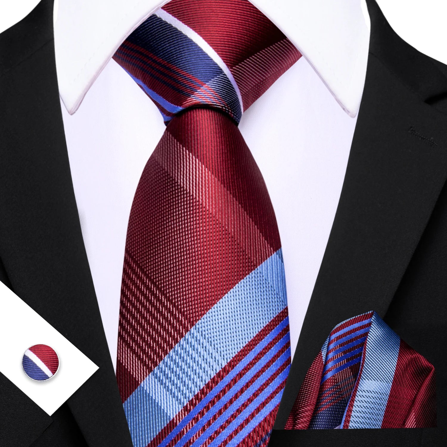 Barry.Wang Jacquard Bright Red Men&