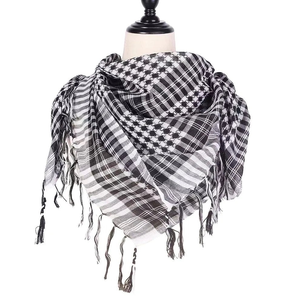 Arabic Scarf Large Arab Shemagh Headscarf with Tassel Costume Desert Scarf Head Neck Scarf for Men Women new Scarf &amp;Wrap