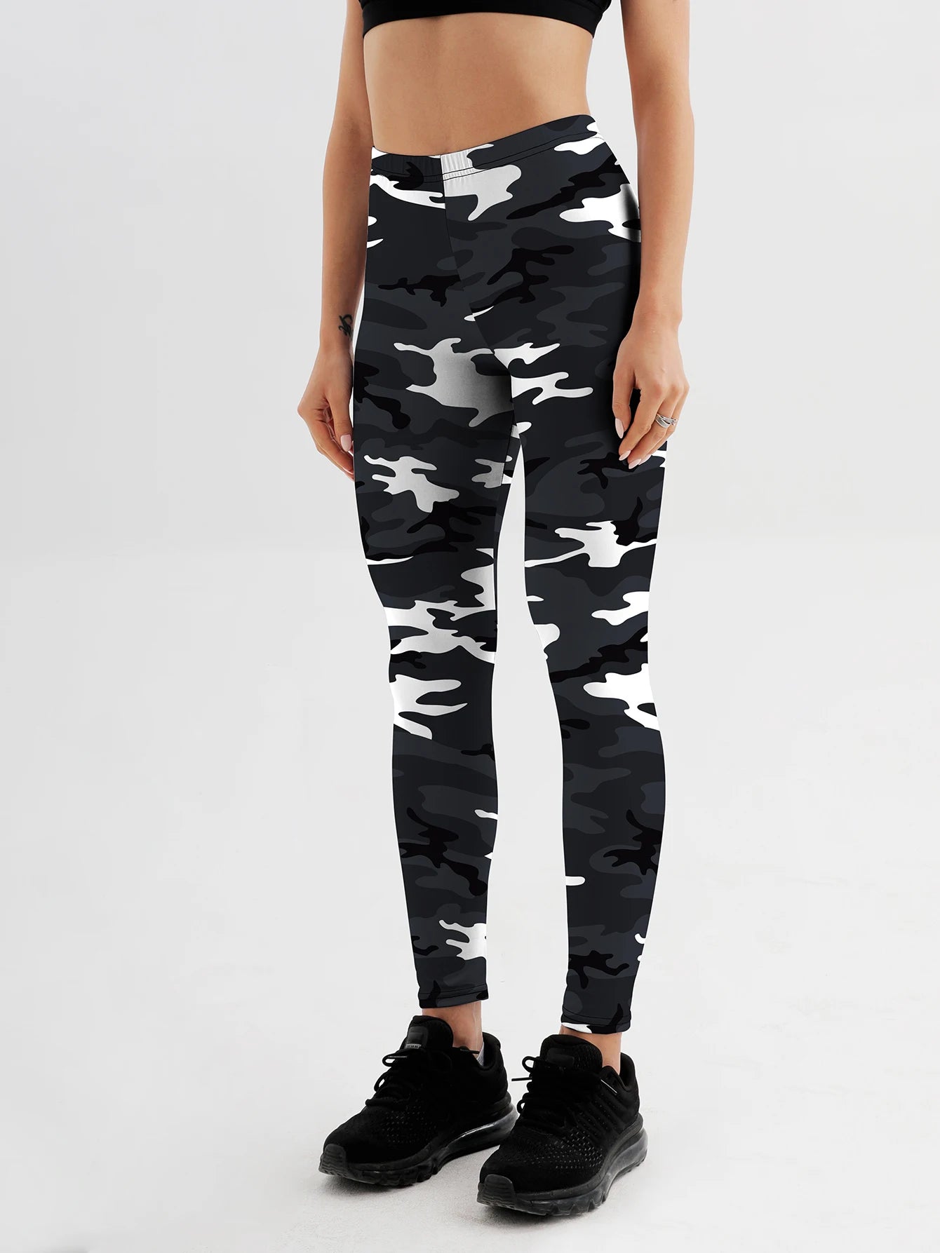 Fashion Women camouflage Leggings For Fitness High Waist Gym Legging Push Up Women navy Leggings