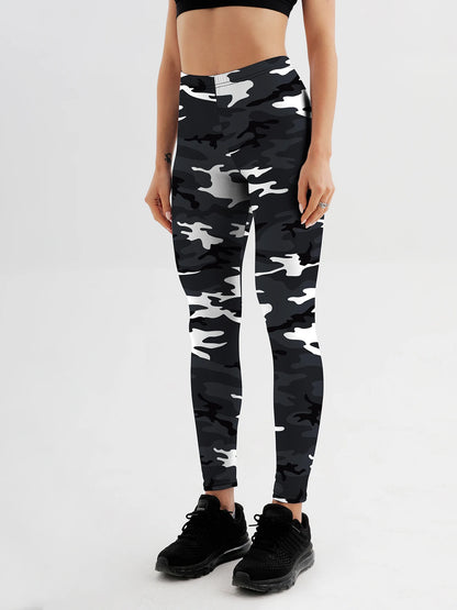Fashion Women camouflage Leggings For Fitness High Waist Gym Legging Push Up Women navy Leggings