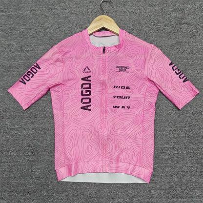 AOGDA Lightweight Aero Cycling Clothing Men,Comfortable Racing Bike Jersey,Pro Team Slim Fit Short Sleeve Cycling Jersey