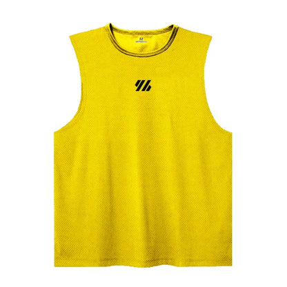 2025 Summer Gym Vest High Quality Mesh Shirt Sleeveless T-shirts Men Tank Tops Basketball Running Fitness Sports Vest Men