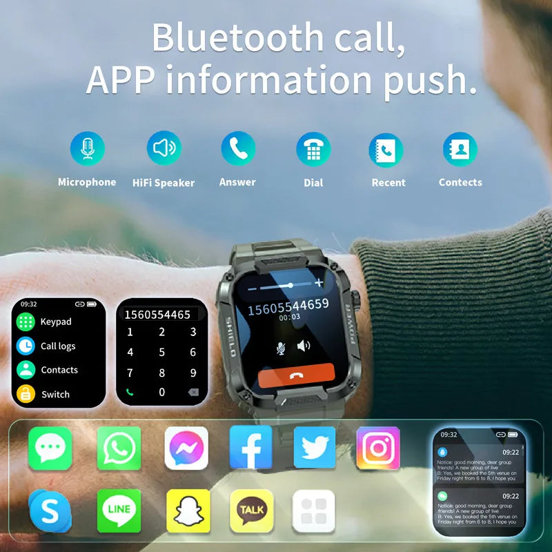 Original Smart Watch Men GPS Tracker Wireless Call Fitness Hours Waterproof Sport Smartwatch for Women Android IOS Phones 2025