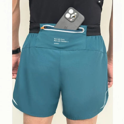 New Comb-woven Double-layer Running Shorts Men&