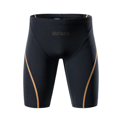 Men‘s Swimming Trunks Swimsuit Jammer Endurance Athletic Training Swimsuit Racing  Shorts Swimwear Men Swim Jammers Brief