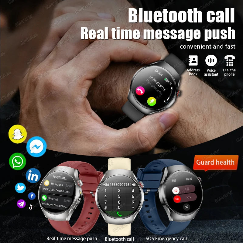 2026 New Accurate Body Health analysis Smart Watch Men ECG Blood lipids Uric acid Blood Pressure Body Fat Voice Call Smartwatch
